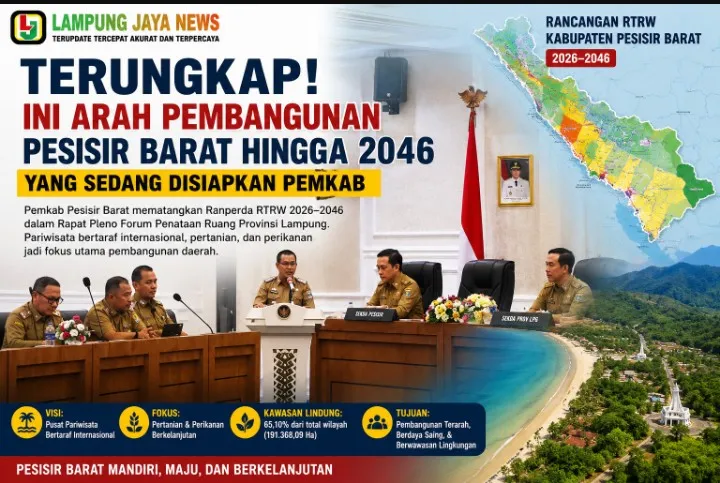 Pemkab Pesisir Barat Sinkronkan Ranperda RTRW 2026–2046 dengan Provinsi Lampung