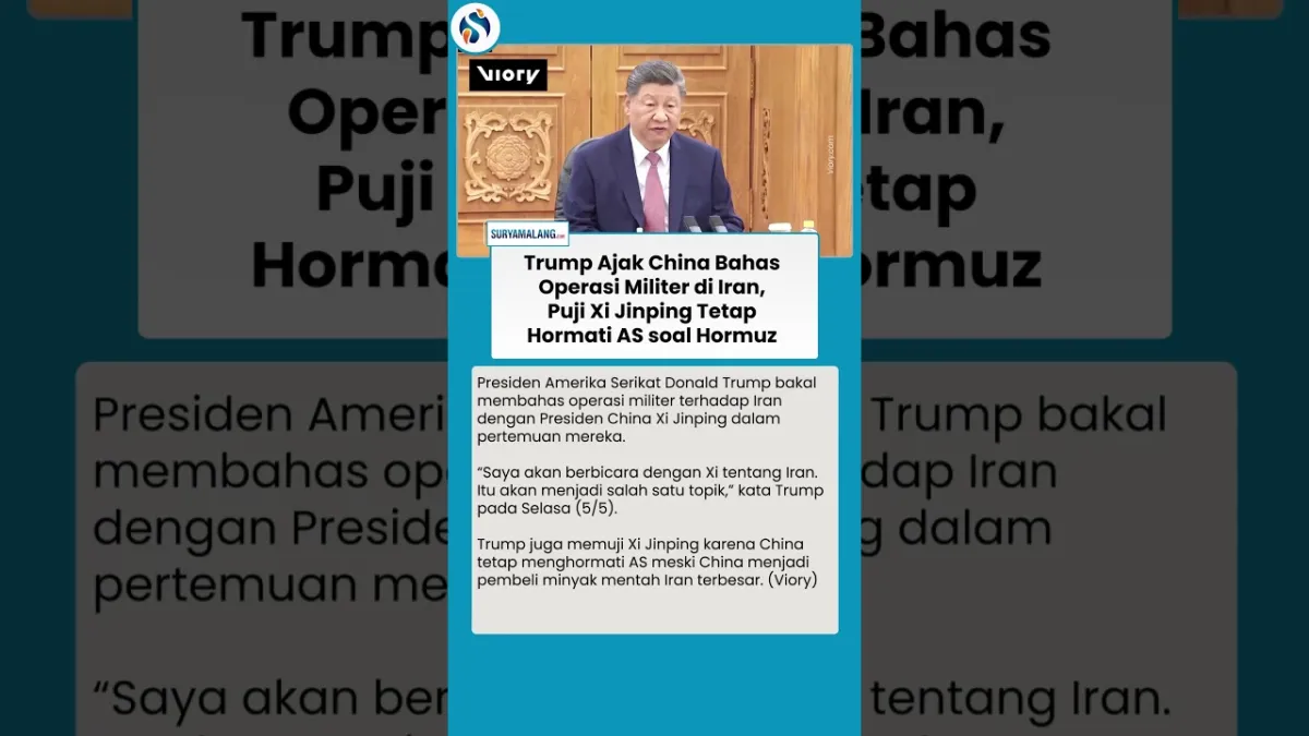 Trump Akan Bahas Operasi Militer terhadap Iran dengan Xi Jinping, Singgung Isu Hormuz