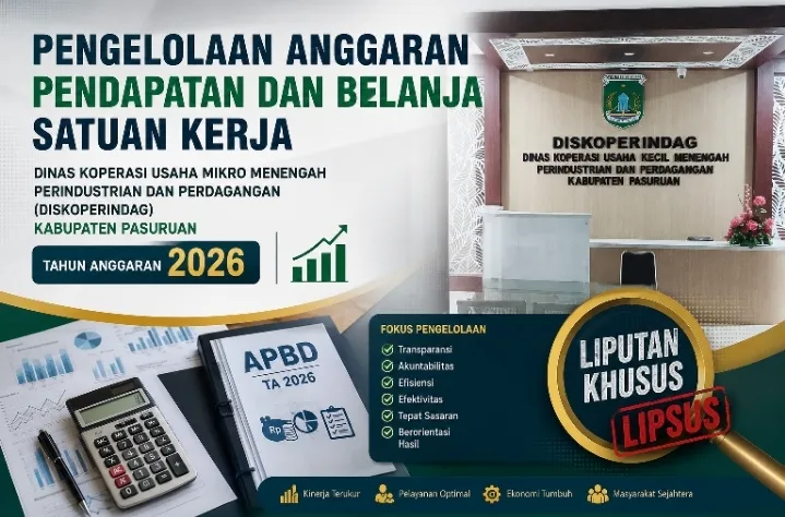 Redaksi Ajukan Permintaan Wawancara soal Transparansi Anggaran Diskoperindag Kabupaten Pasuruan 2026
