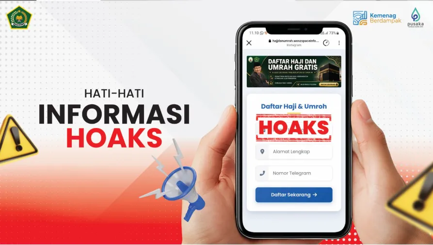 Kemenag Tegaskan Tautan Pendaftaran Haji dan Umrah Gratis untuk 100 Orang adalah Hoaks