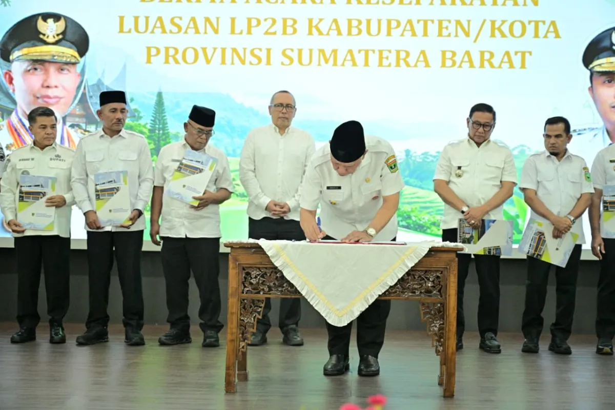 Pemprov Sumbar Tetapkan 166.466 Hektare LP2B untuk Perkuat Ketahanan Pangan