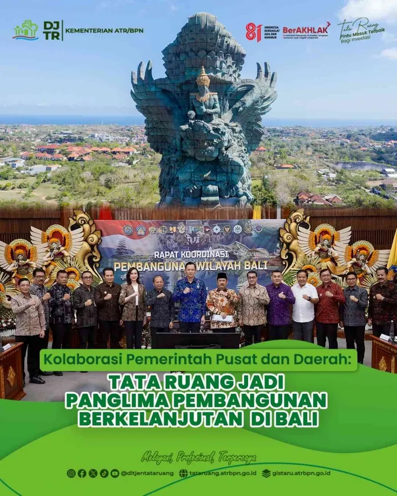 Rakor Pengembangan Wilayah Bali: Pemerintah Tekankan Tata Ruang sebagai Arah Pembangunan Berkelanjutan
