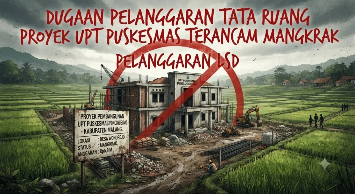 Dugaan Pelanggaran Tata Ruang, Proyek UPT Puskesmas dan BPP di Kabupaten Malang Terancam Tak Beroperasi