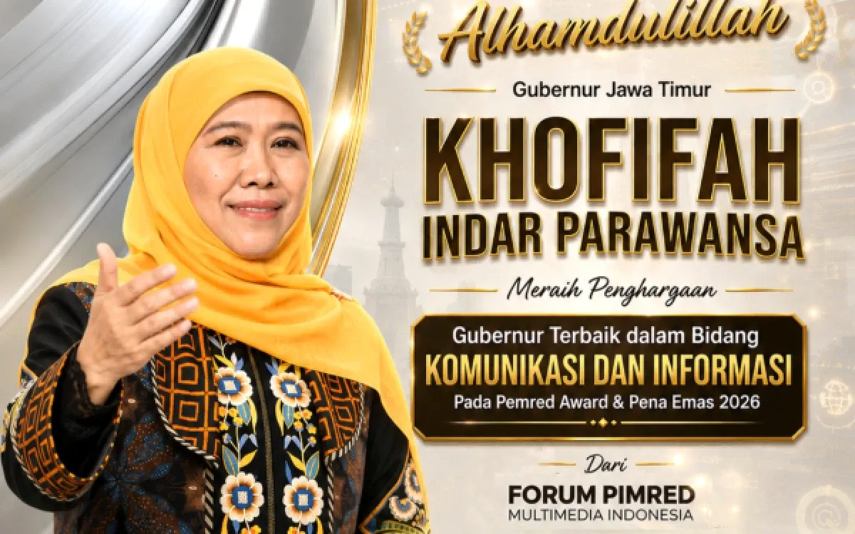 Khofifah Terima Pimred Award 2026 atas Komitmen Transparansi dan Keterbukaan Informasi