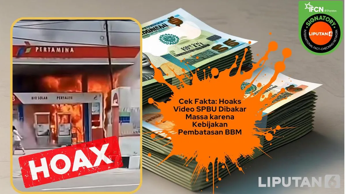 Cek Fakta: Video Kebakaran SPBU Bukan Dibakar Massa karena Protes Kebijakan BBM