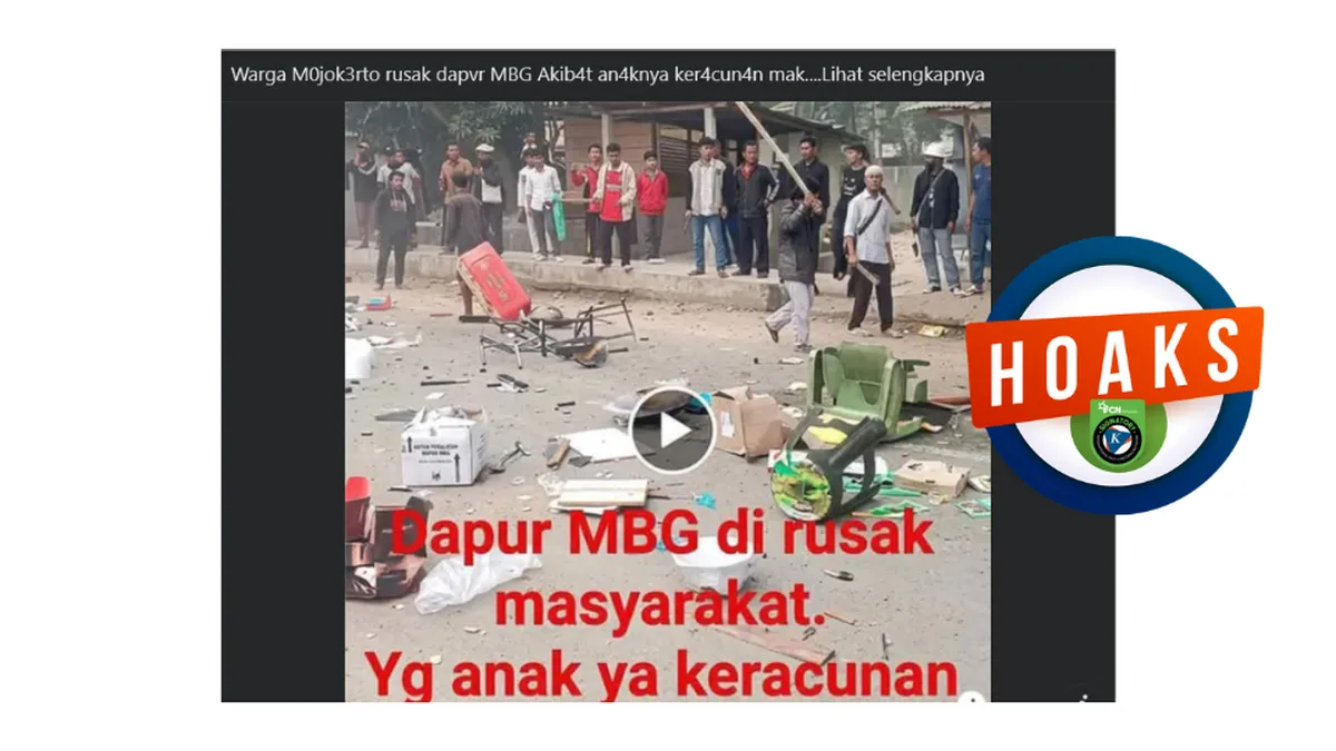 Cek Fakta: Foto yang Disebut Perusakan Dapur MBG di Mojokerto Ternyata Kerusuhan di India