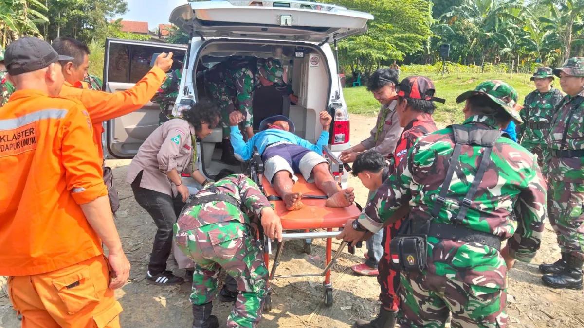 Kodim 0701/Banyumas Latih Sistem Blok Penanggulangan Banjir di Banjarparakan