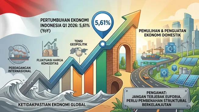 Ekonomi Indonesia Tumbuh 5,61 Persen pada Kuartal I 2026, Ditopang Konsumsi dan Manufaktur