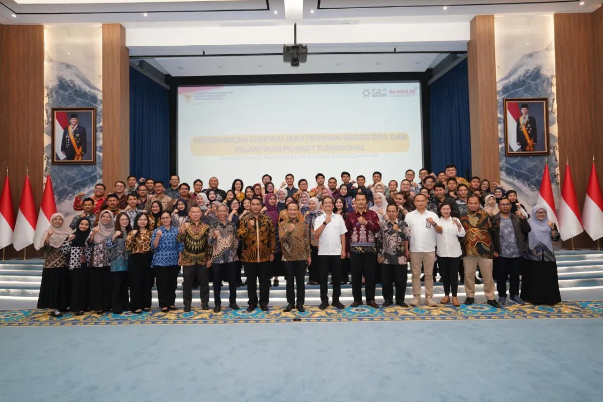 Kemenko Perekonomian Lantik 70 CPNS Menjadi PNS, Perkuat Formasi Fungsional Digital dan Pengawasan