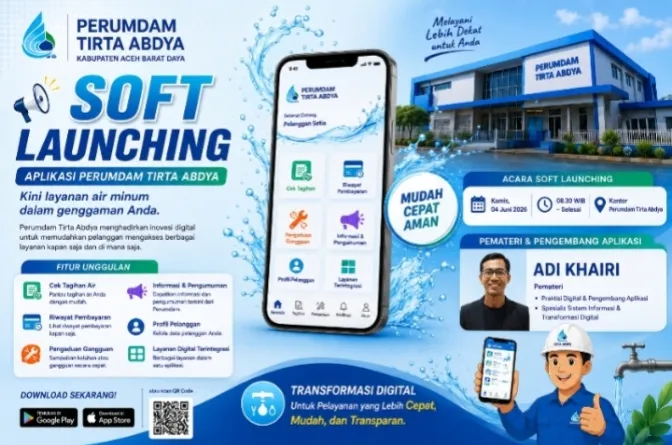 Pelanggan Perumda Tirta Abdya Kini Bisa Mengakses Layanan Digital Tanpa Harus Datang ke Kantor