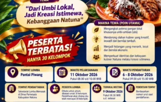 Dinas Pariwisata Natuna Gelar Lomba Kuliner Umbi Lokal untuk HUT ke-27