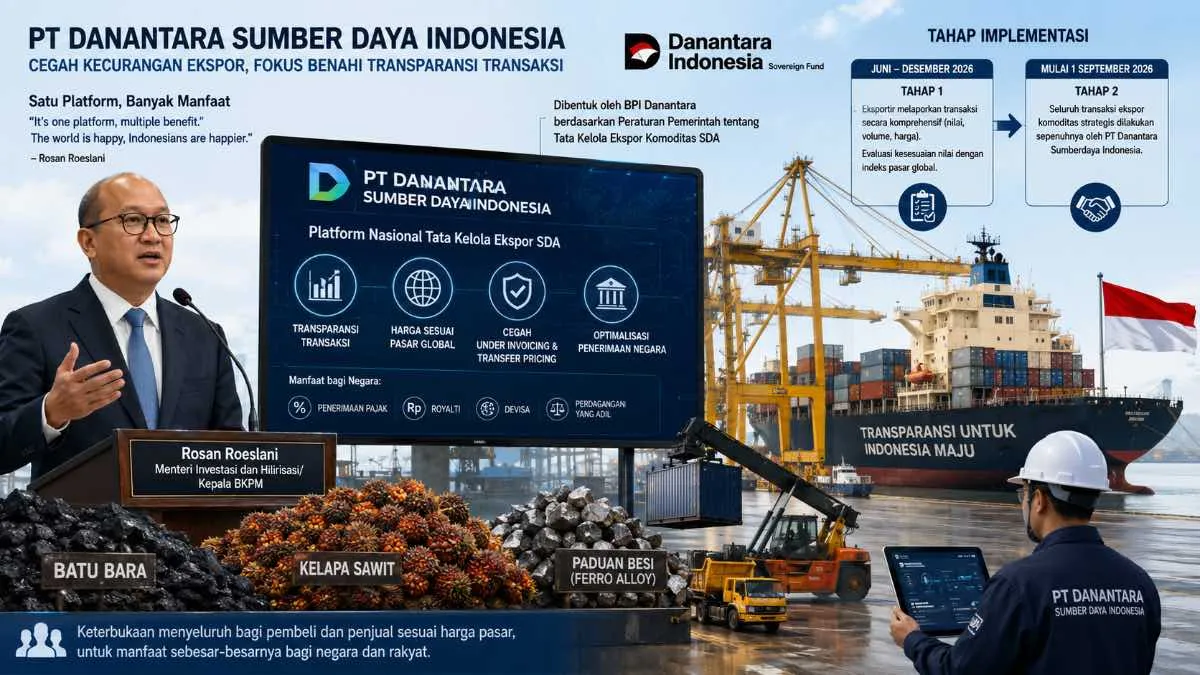 Danantara Sumberdaya Indonesia Perkuat Pemantauan Ekspor untuk Cegah Under Invoicing