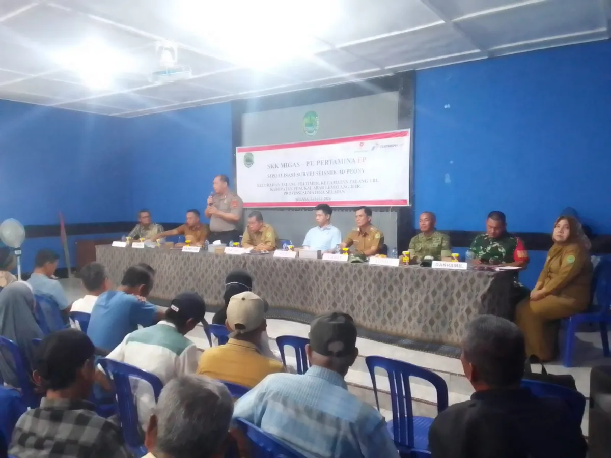 PT BGP Sosialisasikan Survei Seismik 3D Peony di Talang Ubi Timur, Tekankan Transparansi dan Pendataan Aset Warga