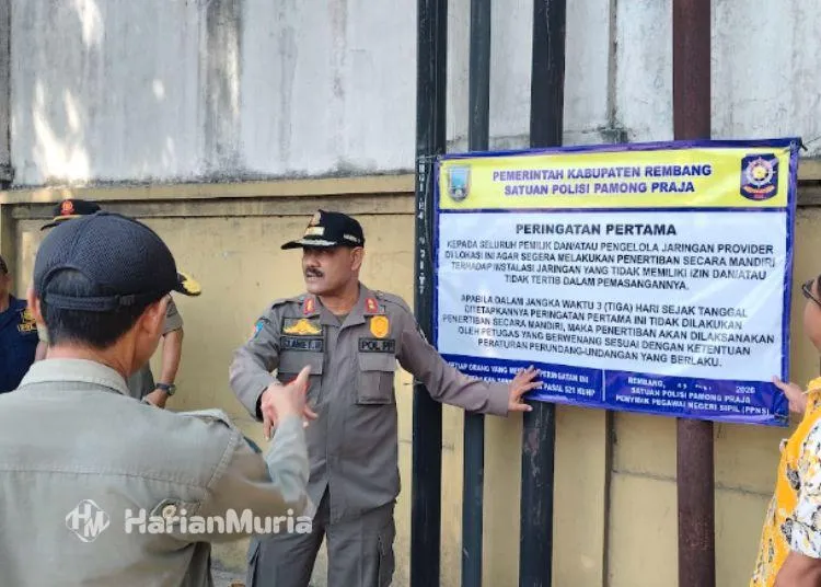 Pemkab Rembang Beri Peringatan Kedua kepada Provider Terkait Kabel Internet Semrawut