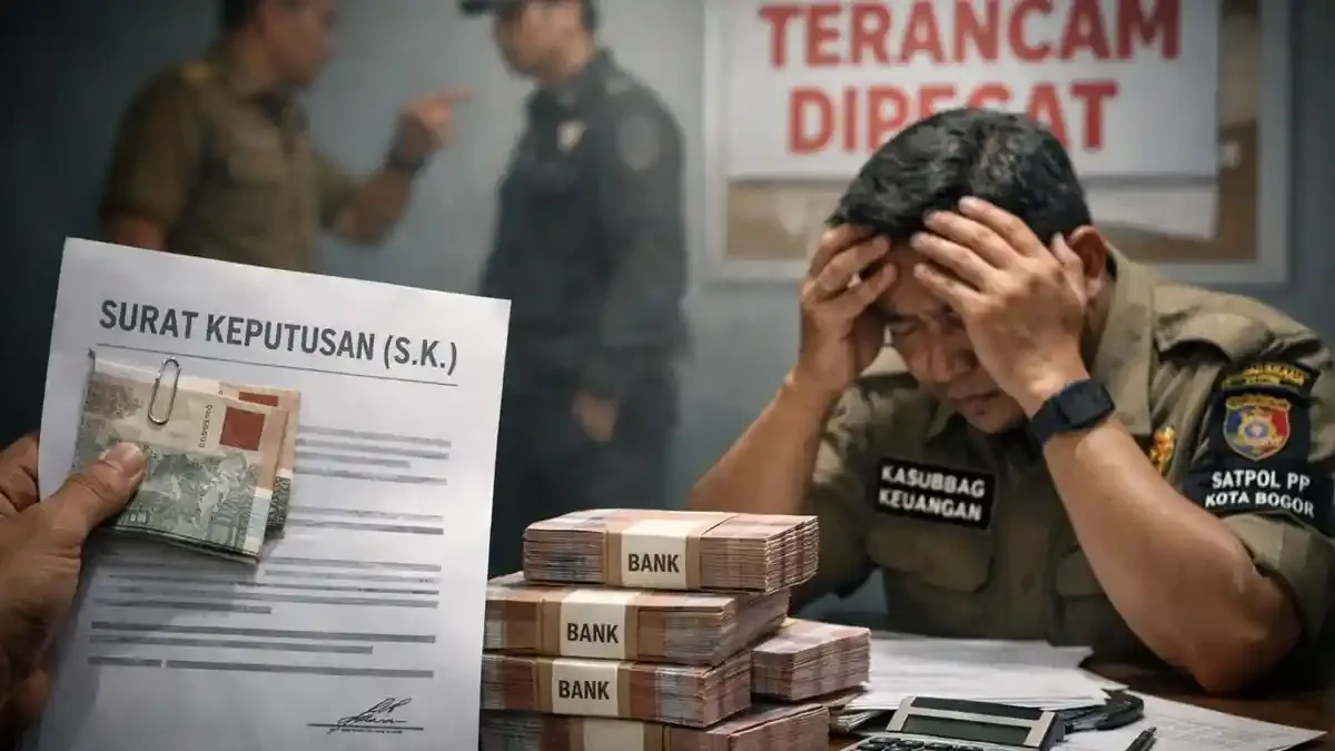 Kasus Penggadaian SK Bawahan, Kasubbag Keuangan Satpol PP Bogor Menunggu Sanksi Disiplin Berat