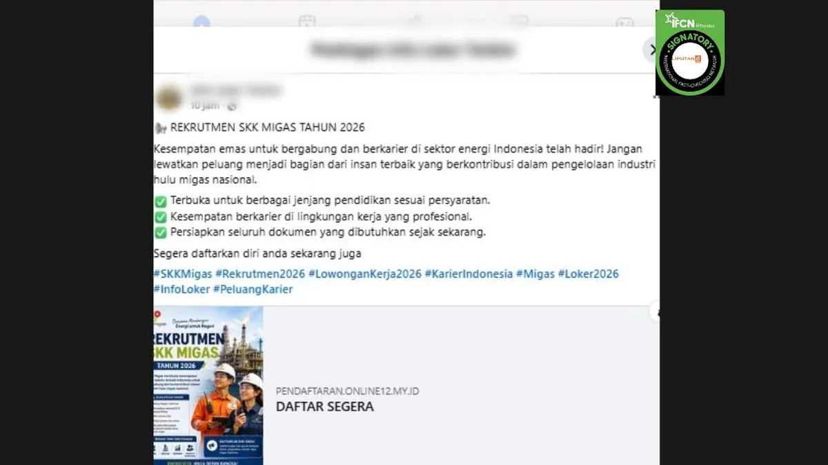 SKK Migas Ingatkan Waspada Lowongan Kerja Palsu, Rekrutmen Resmi Hanya Lewat Kanal Resmi