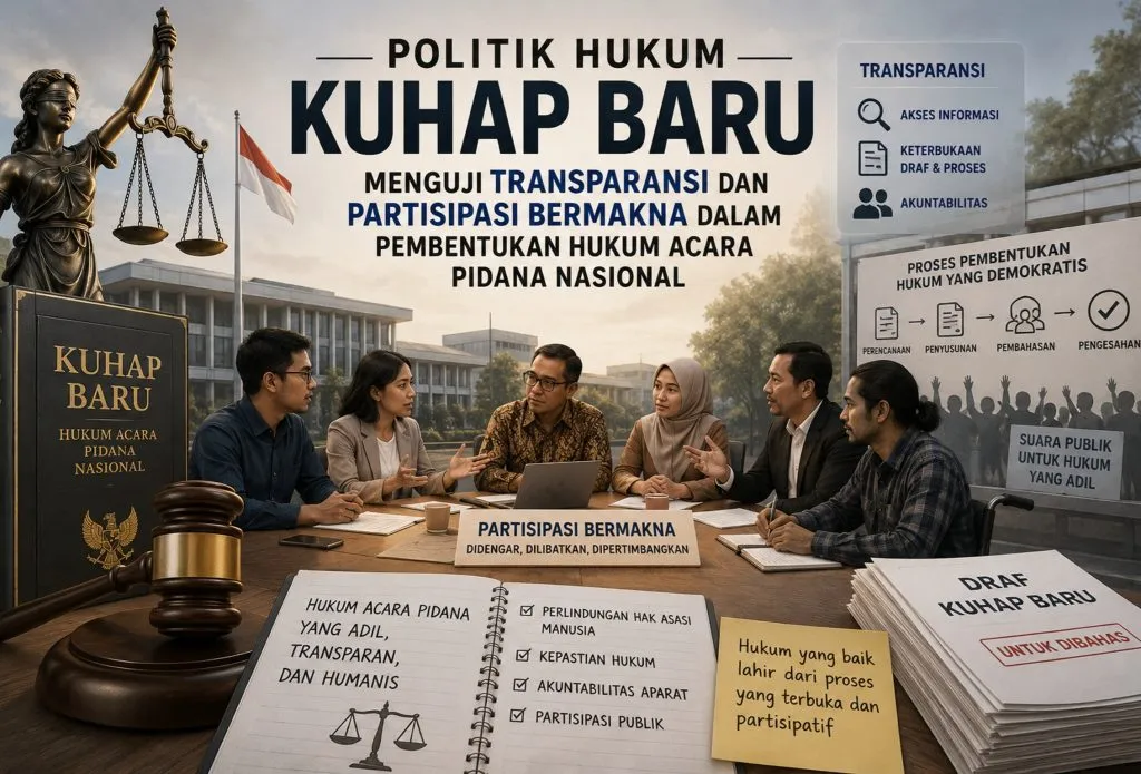 KUHAP Baru Disorot: Transparansi dan Partisipasi Publik Dinilai Belum Bermakna