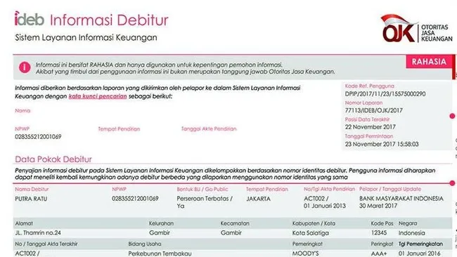 Cara Cek Riwayat Utang dan Kelayakan Kredit Secara Online lewat iDebku OJK
