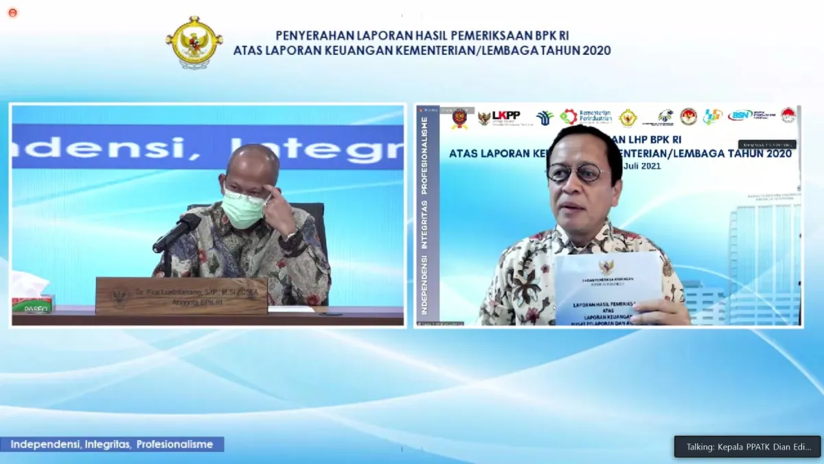 PPATK Raih Opini WTP ke-15 Berturut-turut atas Laporan Keuangan 2020