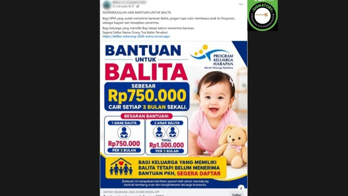 Cek Fakta: Klaim Link Pendaftaran Bansos Khusus Balita Tidak Benar, Ini Mekanisme Resmi Pengusulan