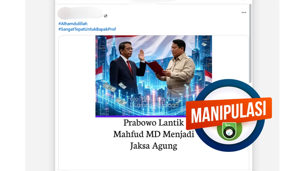 Klaim Prabowo Lantik Mahfud MD Jadi Jaksa Agung Beredar di Medsos, Ini Hasil Penelusurannya