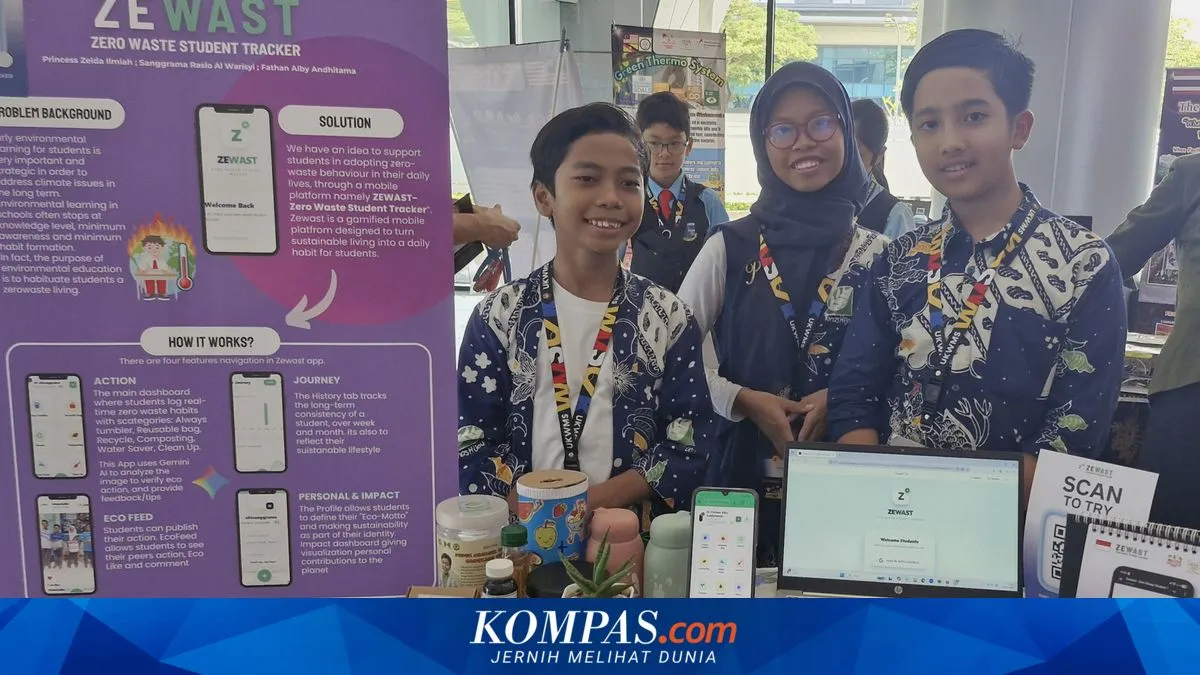Tiga Bocah Surabaya Kembangkan Aplikasi ZeWast untuk Dorong Gaya Hidup Minim Sampah
