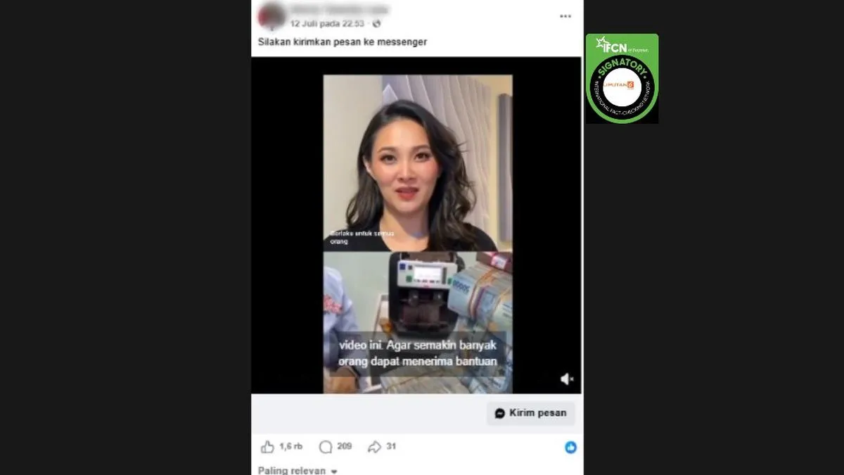 Cek Fakta: Video Klaim Gubernur Maluku Utara Sherly Tjoanda Laos Bagi-bagi Uang Tunai Disebut Hoaks