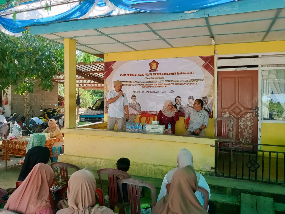 Gerindra Bangka Barat Gelar Pendidikan Politik dan Pasar Murah untuk Dorong Partisipasi Warga