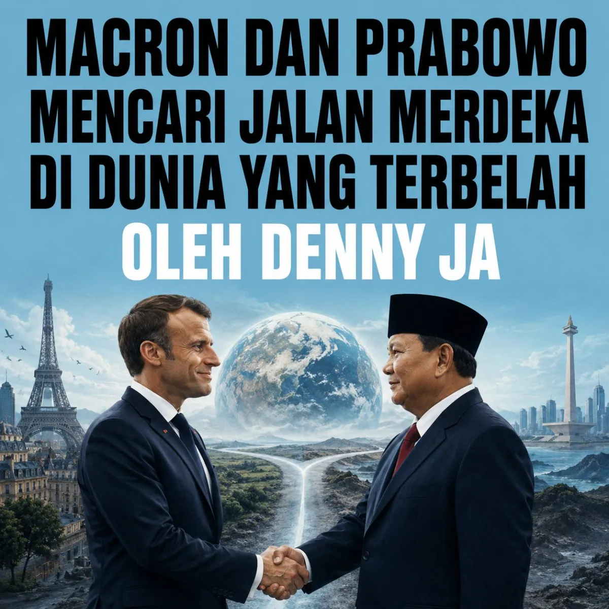 Denny JA: Macron dan Prabowo Mencari Jalan Merdeka di Dunia yang Terbelah