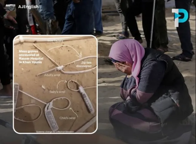 Jenazah Anak dan Bayi Palestina Ditemukan dengan Tangan Terikat di Kuburan Massal Gaza