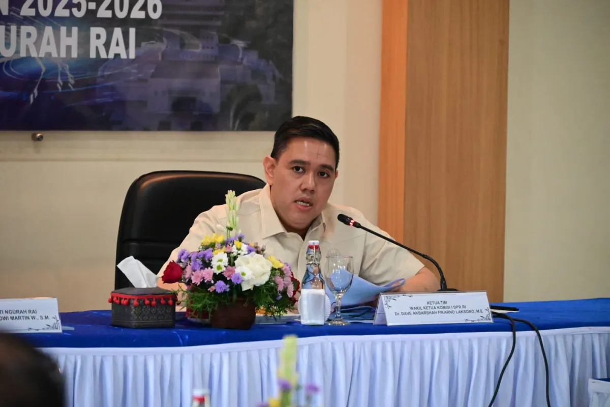 Wakil Ketua Komisi I DPR RI, Dave Akbarshah Fikarno Laksono saat memimpin Kunjungan Kerja Spesifik Komisi I ke Badung, Bali, Jumat (26/06/2026).