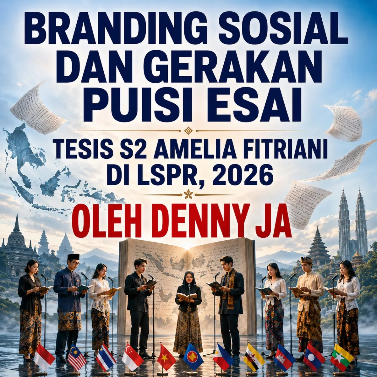 Ilustrasi branding sosial dalam gerakan puisi esai.