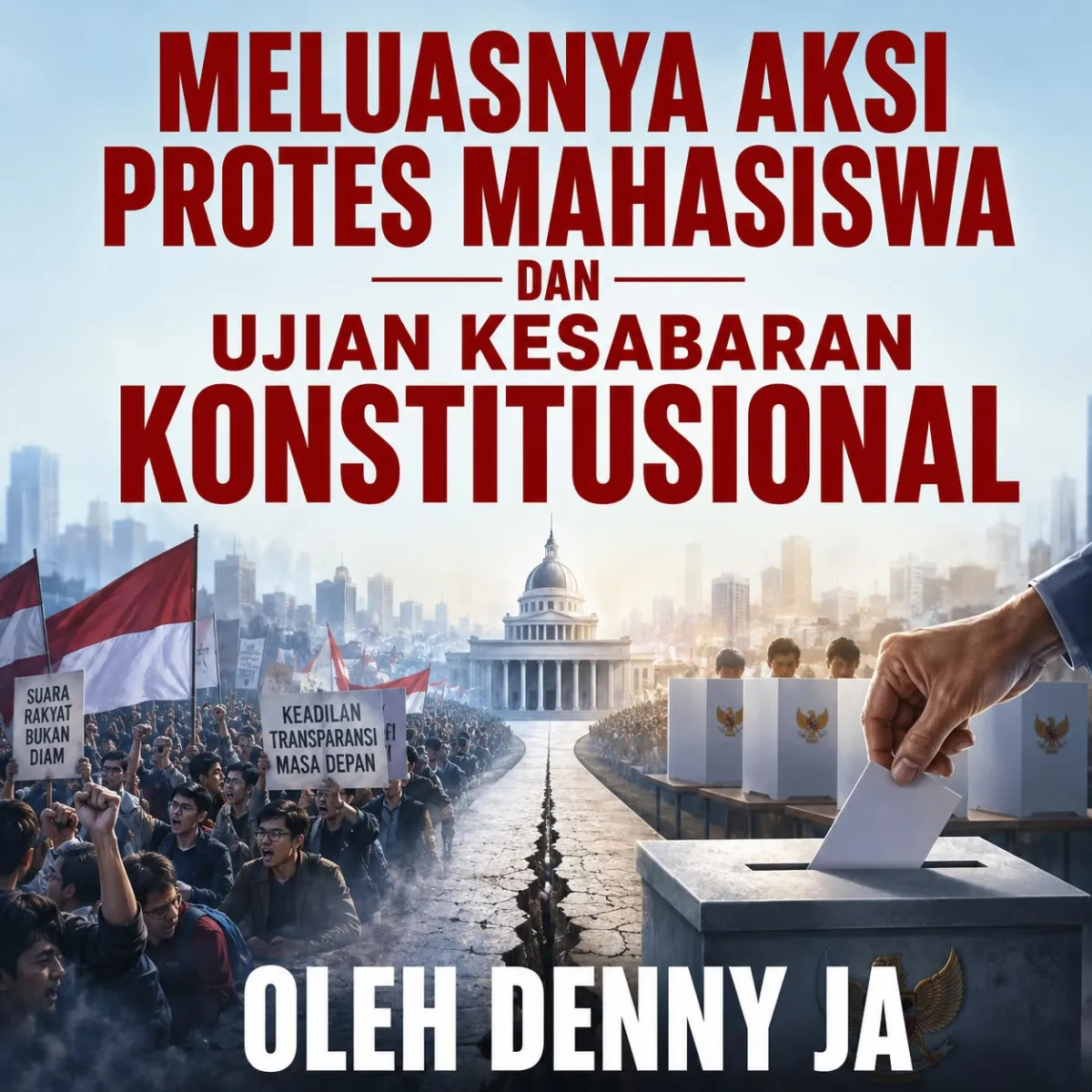 Ilustrasi meluasnya aksi protes mahasiswa.