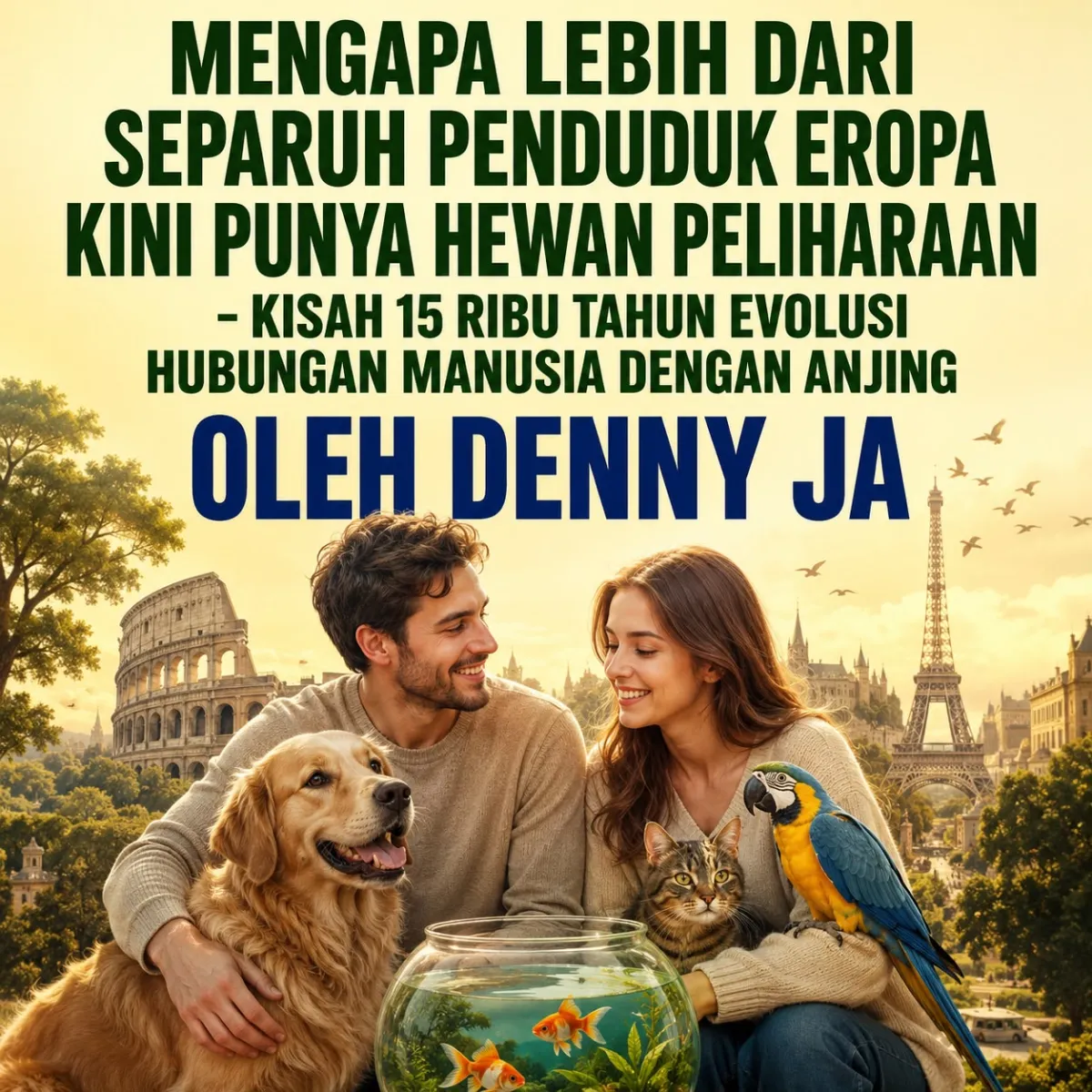 Ilustrasi kedekatan manusia dan hewan peliharaan.