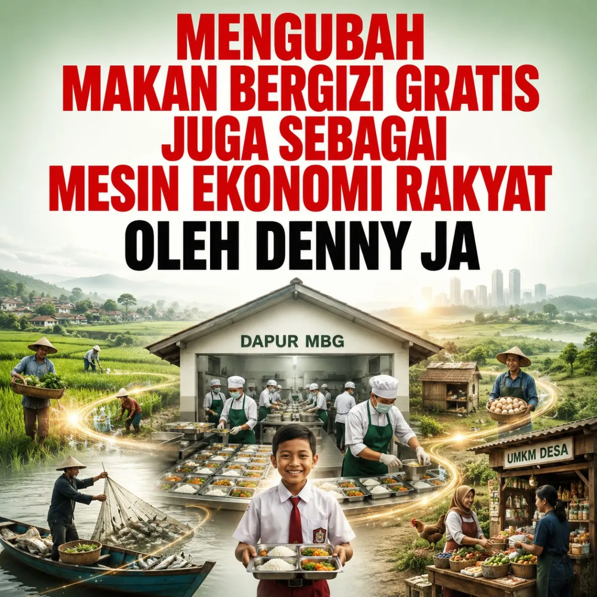 Denny JA: Mengubah Makan Bergizi Gratis Juga Sebagai Mesin Ekonomi Rakyat