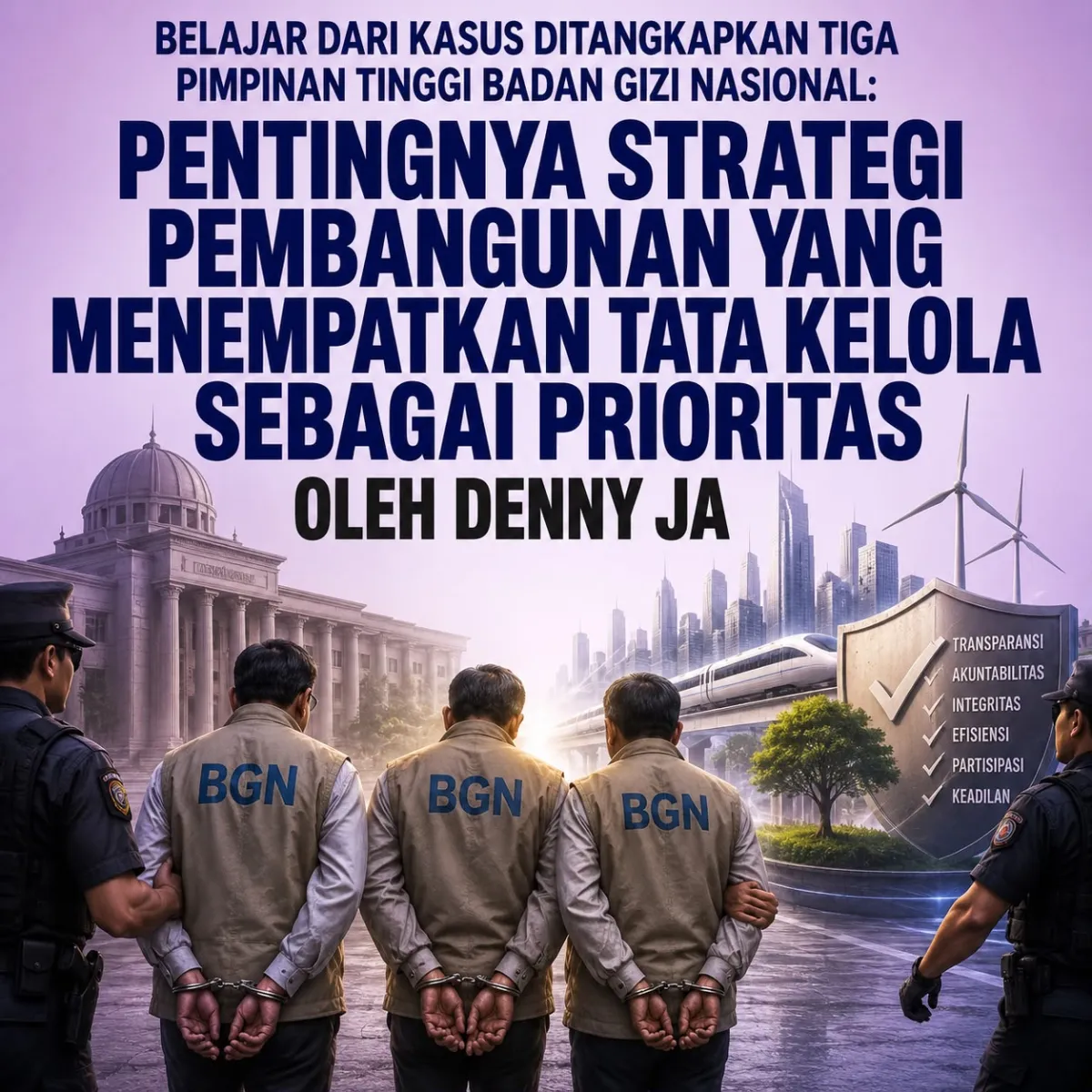 Ilustrasi penangkapan tiga petinggi BGN.