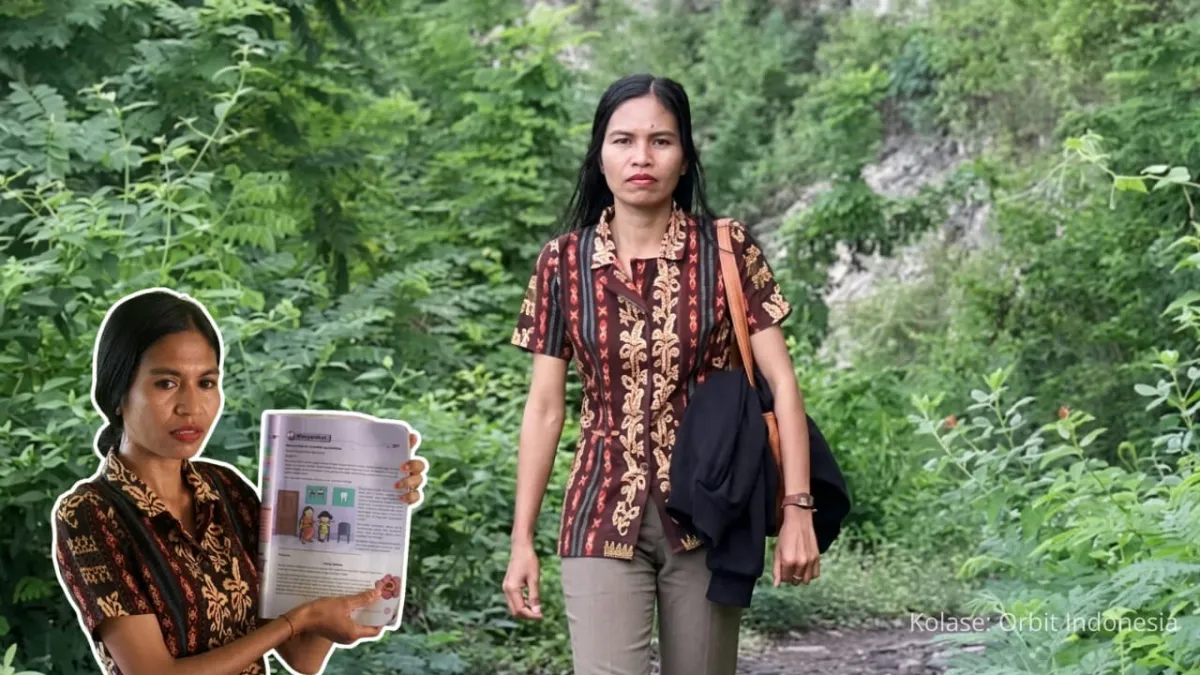 ilustrasi ibu guru Yustina