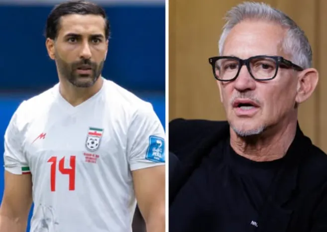 Tim Iran dan Gary Lineker.