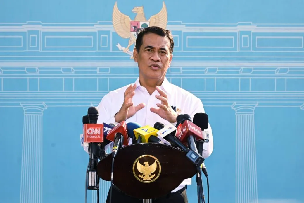 Menteri Pertanian (Mentan) Andi Amran Sulaiman di Istana Merdeka, Jakarta, pada Kamis, 18 Juni 2026.