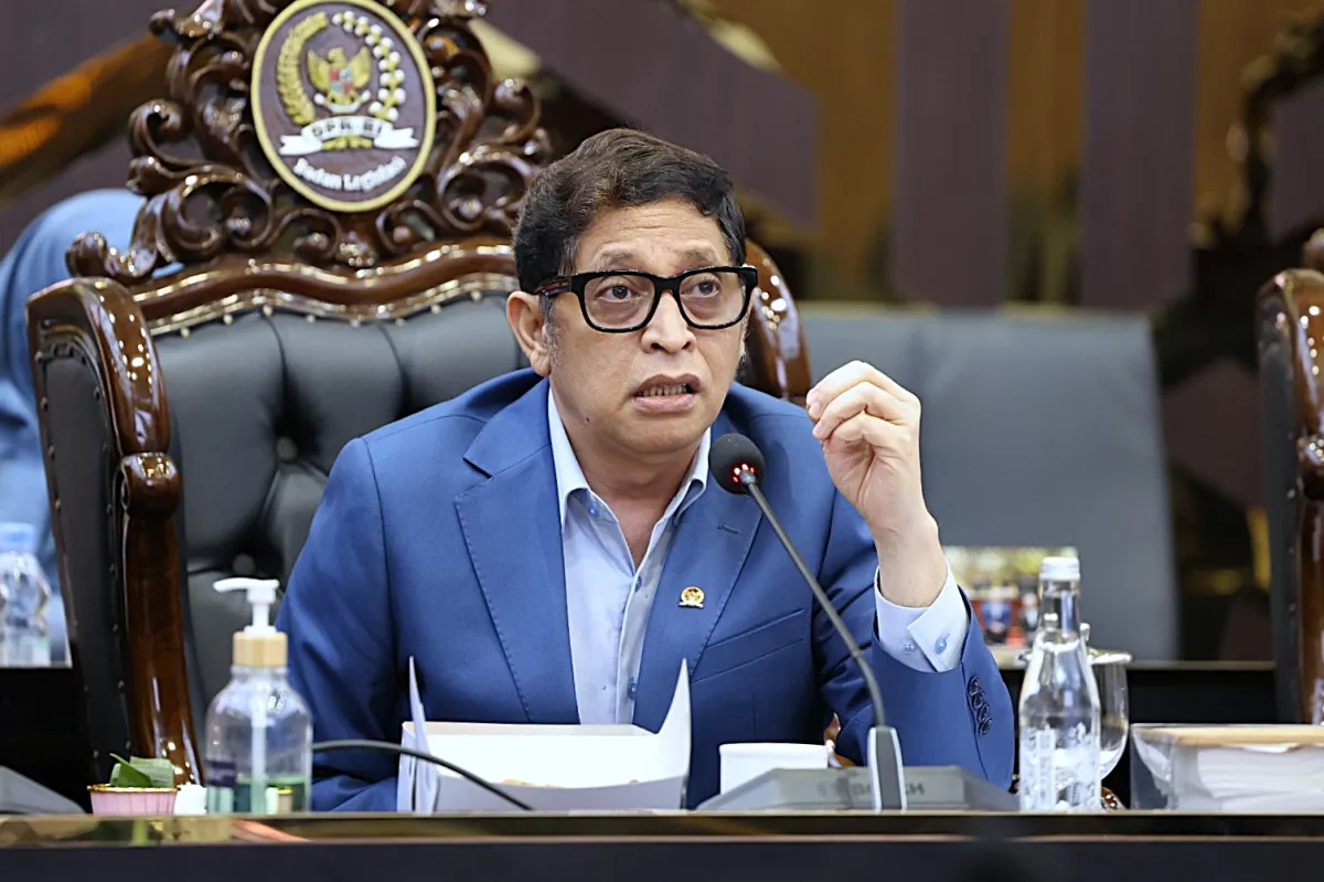 Ketua Badan Legislasi (Baleg) DPR RI Bob Hasan dalam Rapat Panitia Kerja (Panja) Penyusunan RUU Satu Data Indonesia di Gedung Nusantara, DPR RI, Senayan, Jakarta.