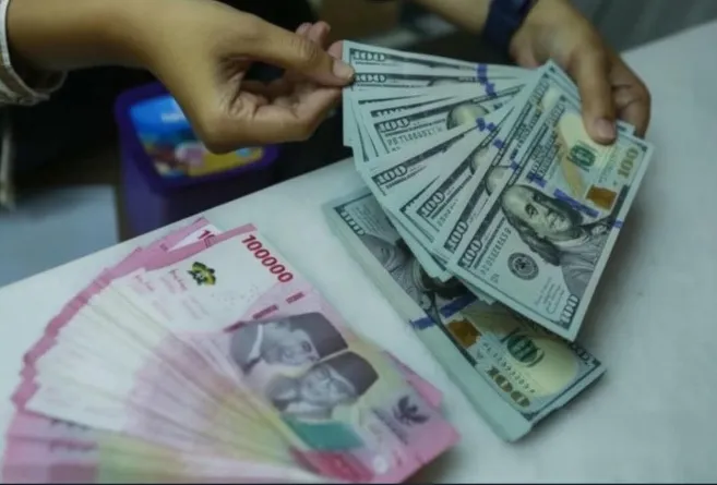 Ilustrasi nilai tukar rupiah terhadap USD.