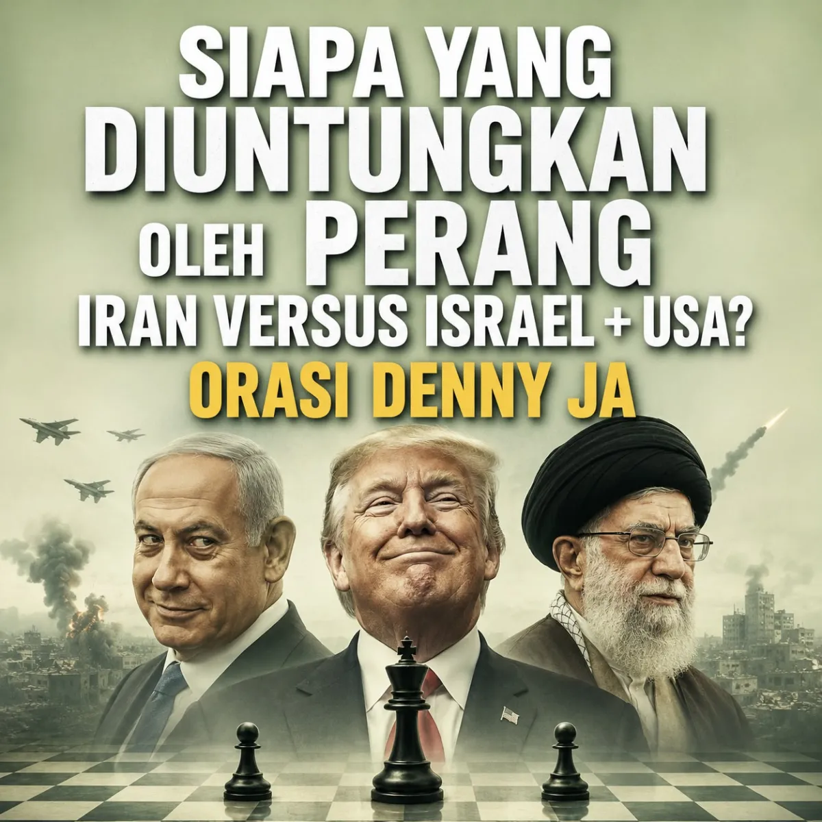 Netanyahu, Trump, Khamenei.