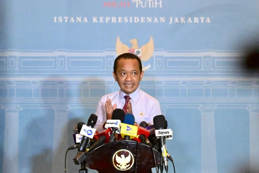 Menteri Energi dan Sumber Daya Mineral (ESDM) Bahlil Lahadalia di Istana Merdeka.