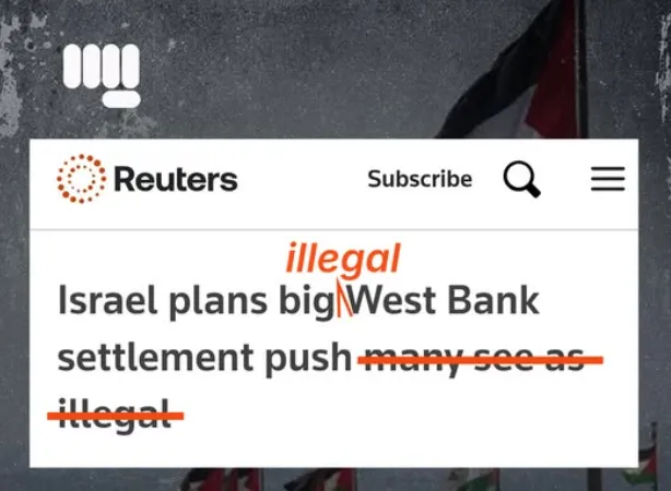 Pemberitaan Reuters yang bias.