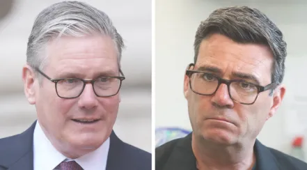 Keir Starmer dan Andy Burnham.