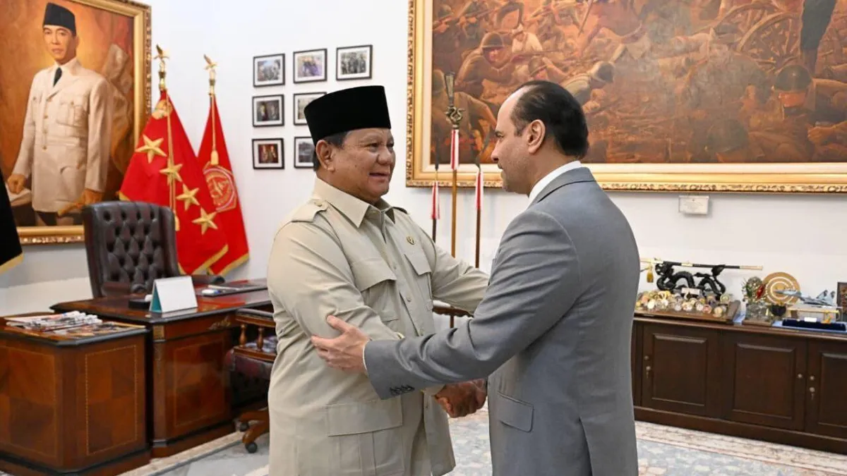 Presiden Prabowo Terima Kunjungan Wakil Perdana Menteri Qatar, Sheikh Saoud di Istana Merdeka