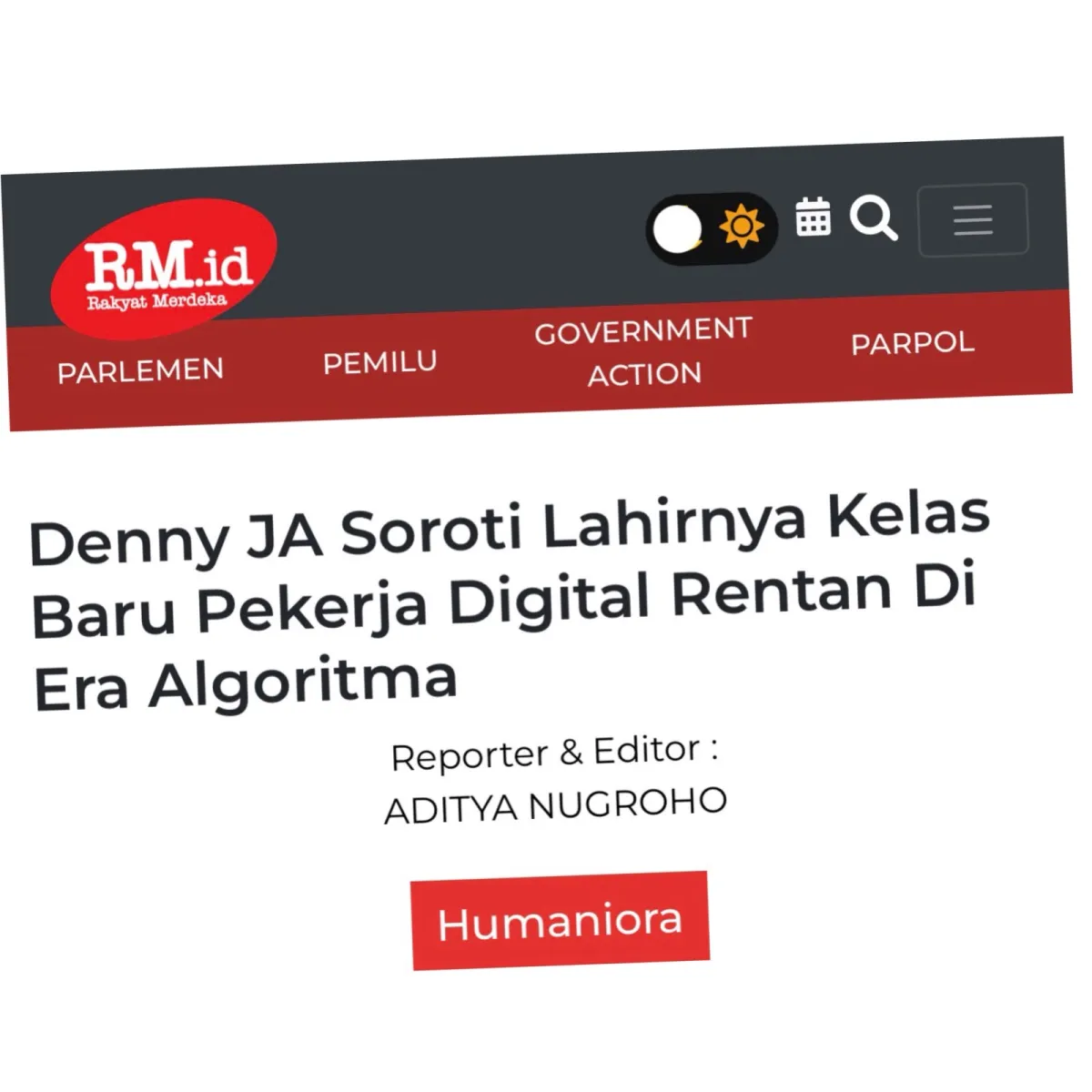 Ilustrasi kelas sosial baru yang muncul dari revolusi digital.