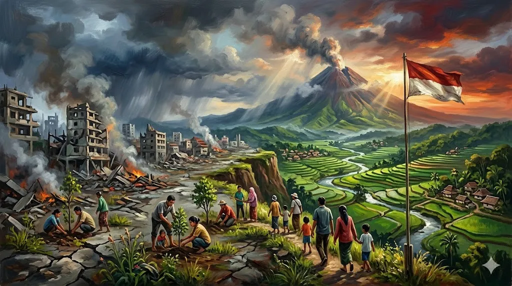 Ilustrasi resiliensi Indonesia.