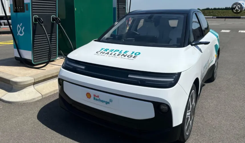 Mobil Konsep Shell Triple 10 Challenge diresmikan di fasilitas pengujian HORIBA MIRA di Nuneaton.