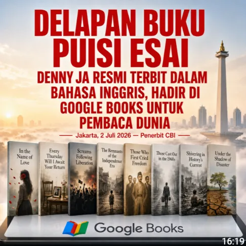 Delapan cover buku puisi esai Denny JA edisi Bahasa Inggris.